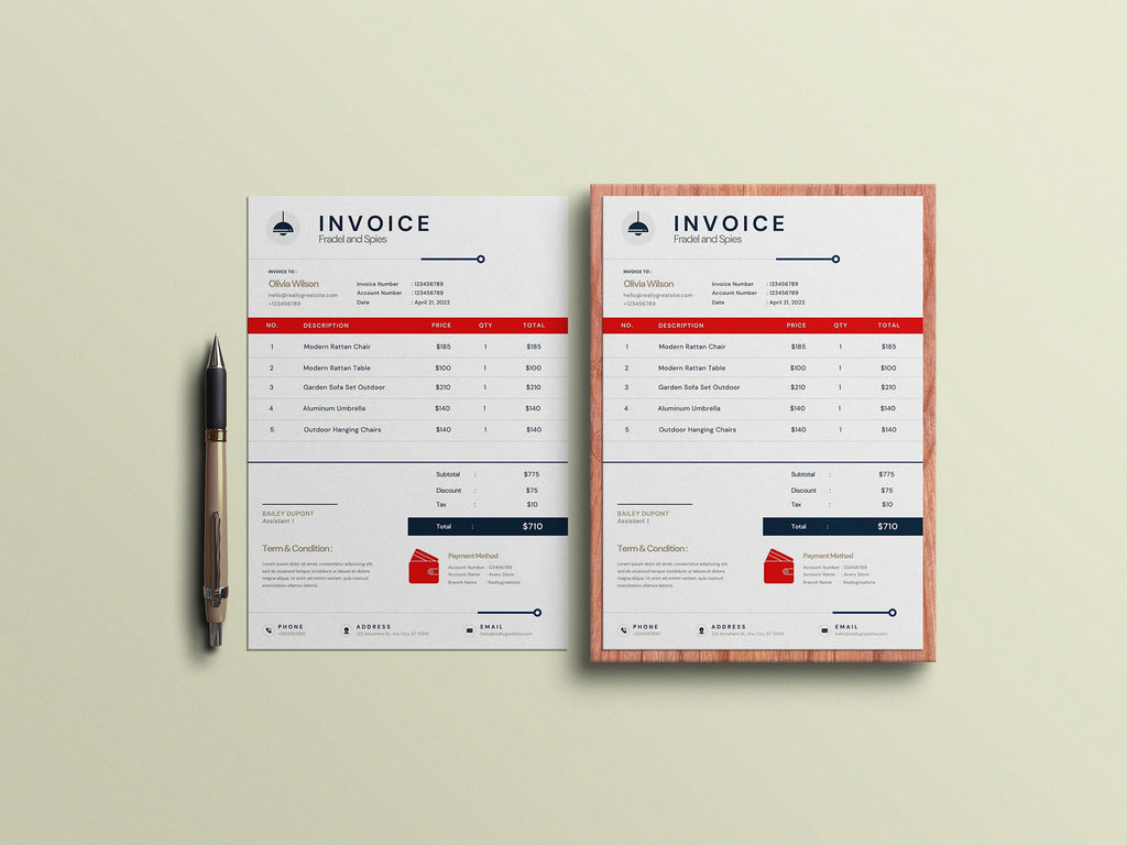 Business Invoice |Modern Client Invoice | Editable Invoice Template |Receipt|Letterhead