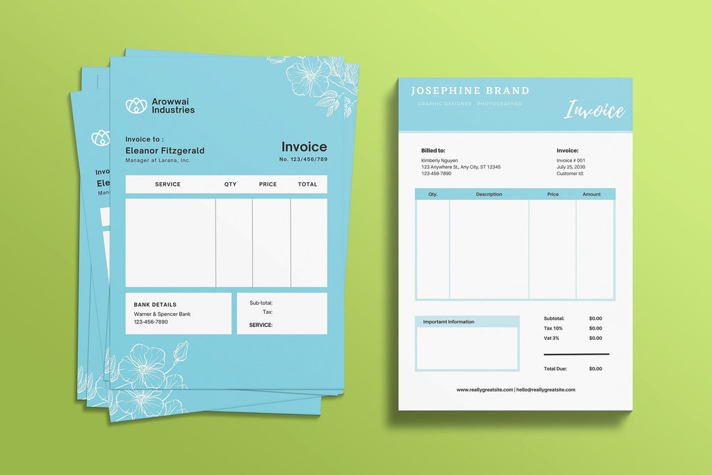 Editable INVOICE Template, Printable Invoice Form, Business Invoice, Billing Form Template