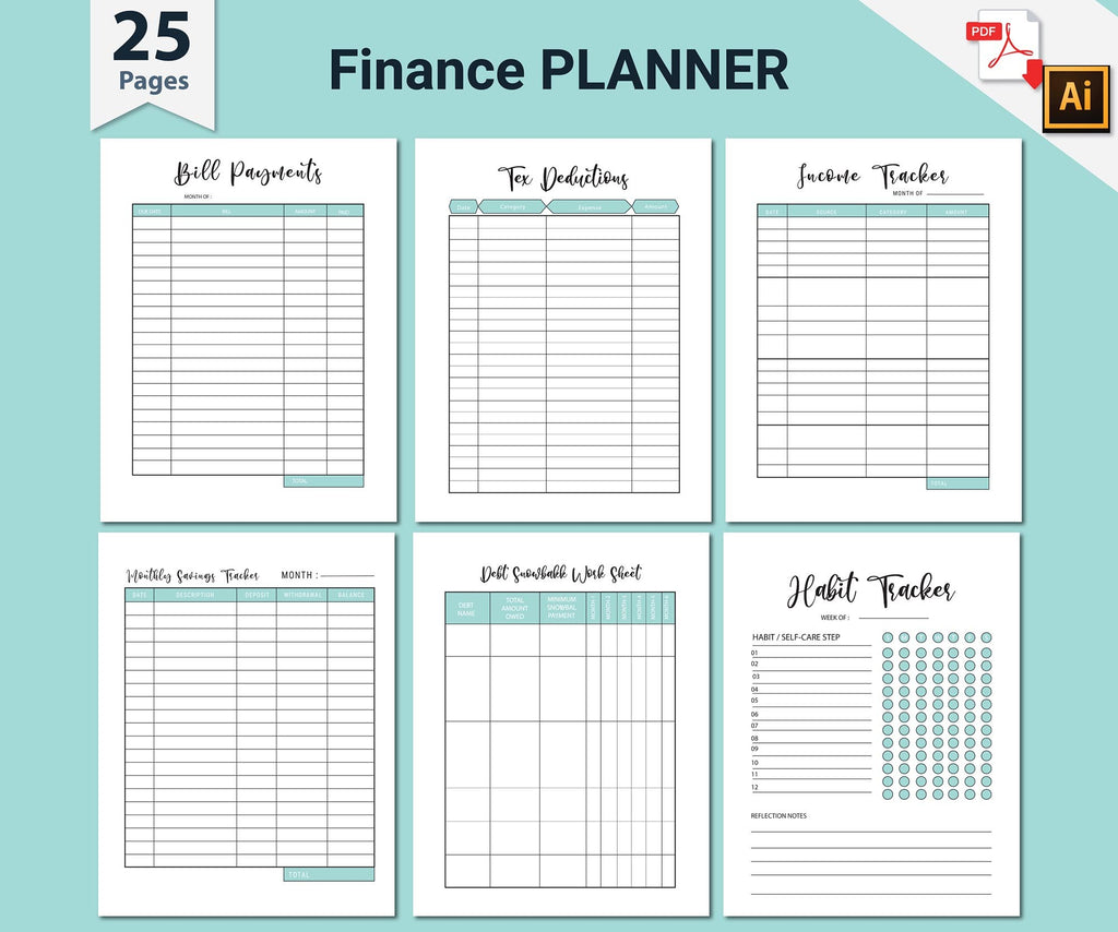 Finance Planner,Budget Planner,Printable Planner,Templates,Budget Plan