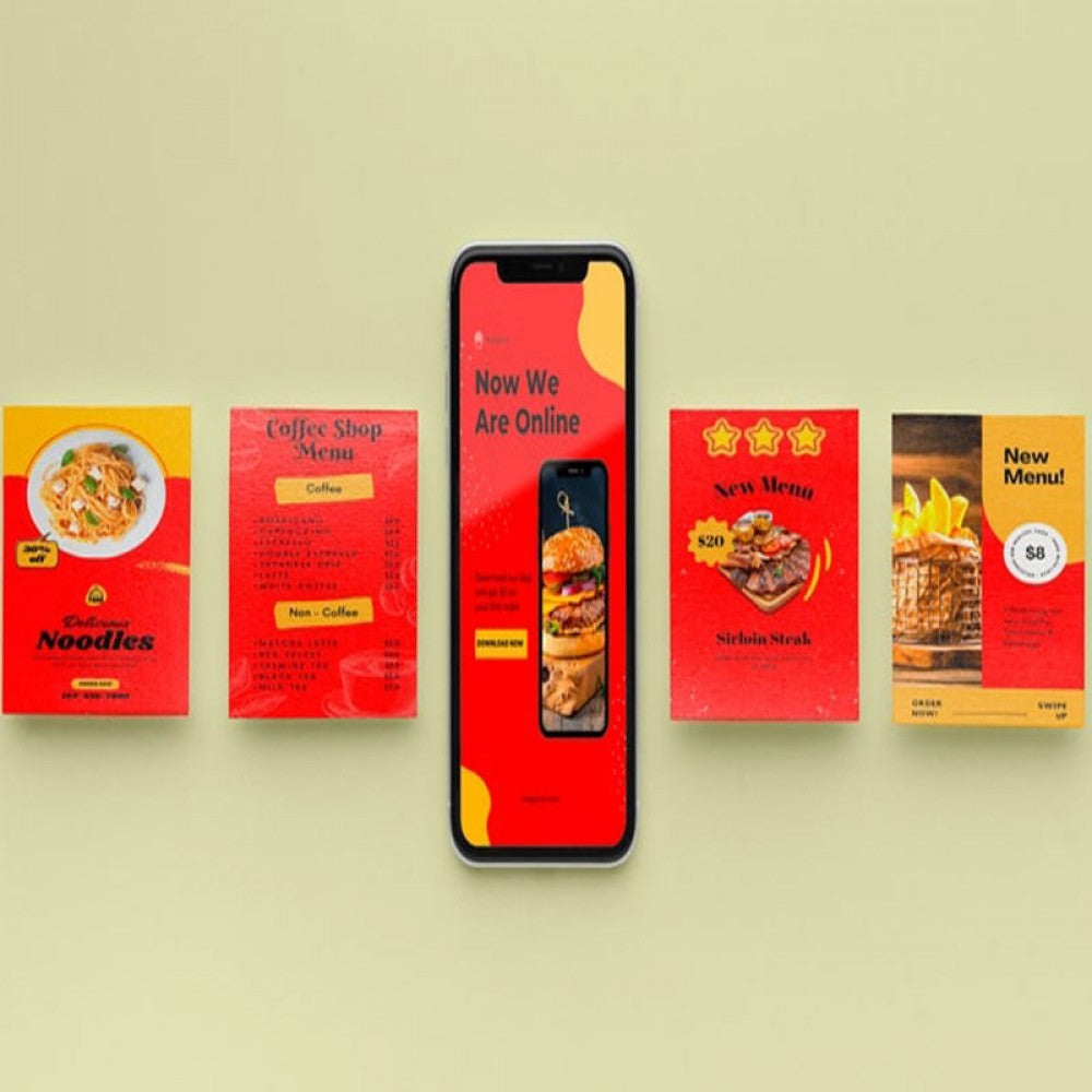 Food blogger Instagram stories and posts templates