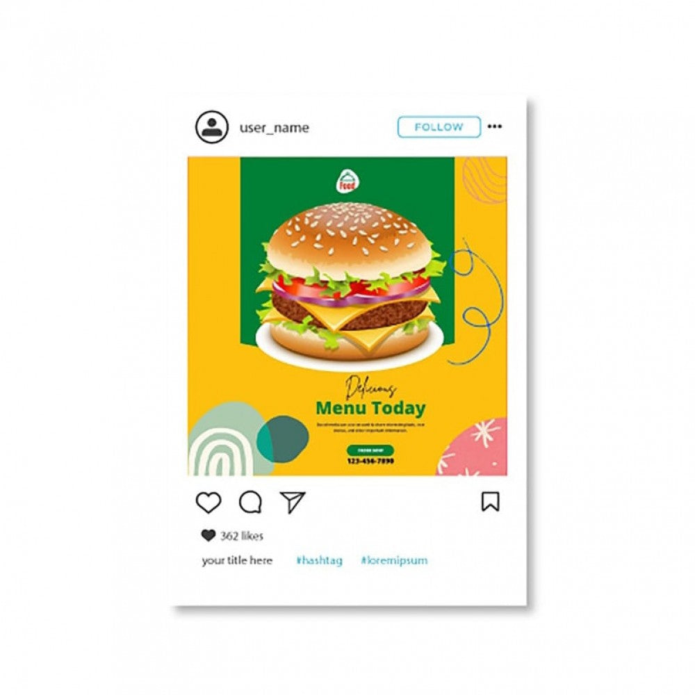 Foodie Template Bundle for Instagram ,Editable Restaurant Instagram Posts