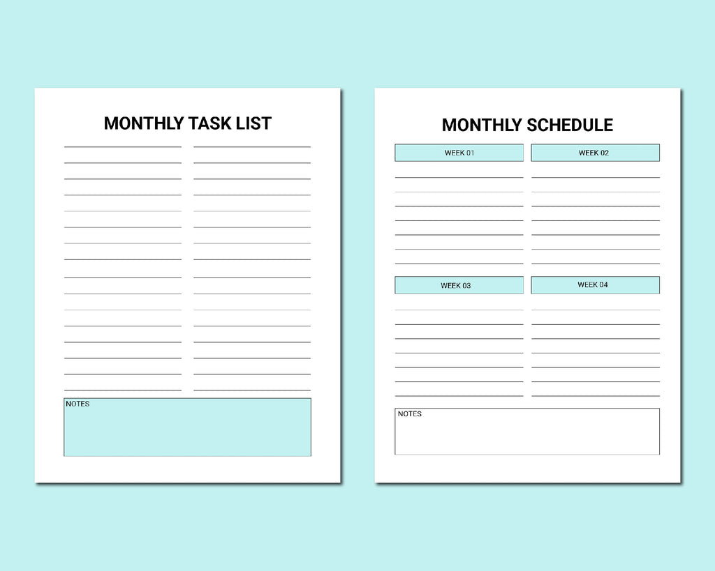 Goal Planner,Monthly Goal Setting,Yearly Goals Planner,Weekly Schedule,Financial Goals Planner