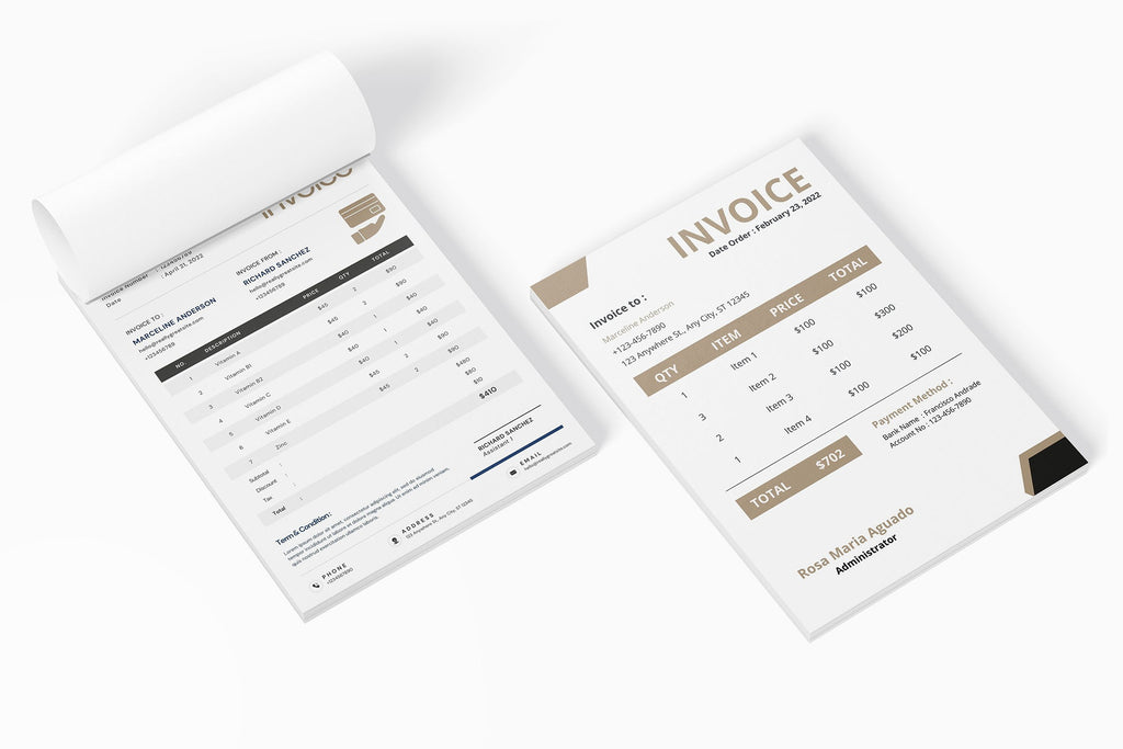 Invoice Template | Business Form | Canva Editable Invoice | Invoice Receipt