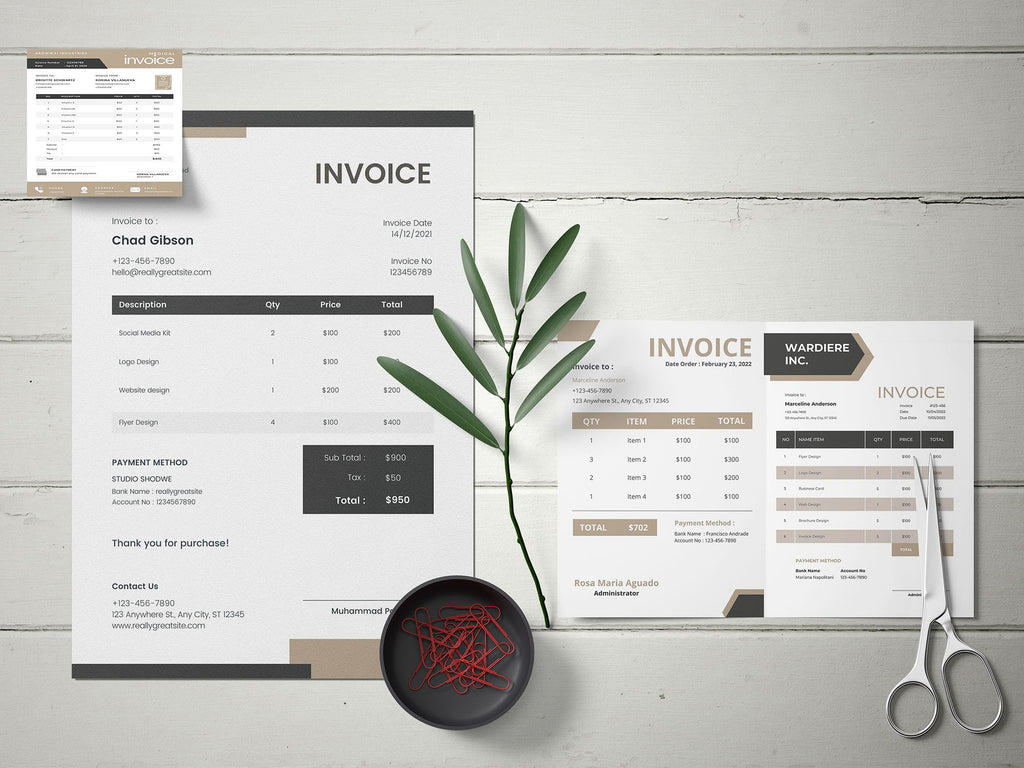 Invoice Template | Business Form | Canva Editable Invoice | Invoice Receipt