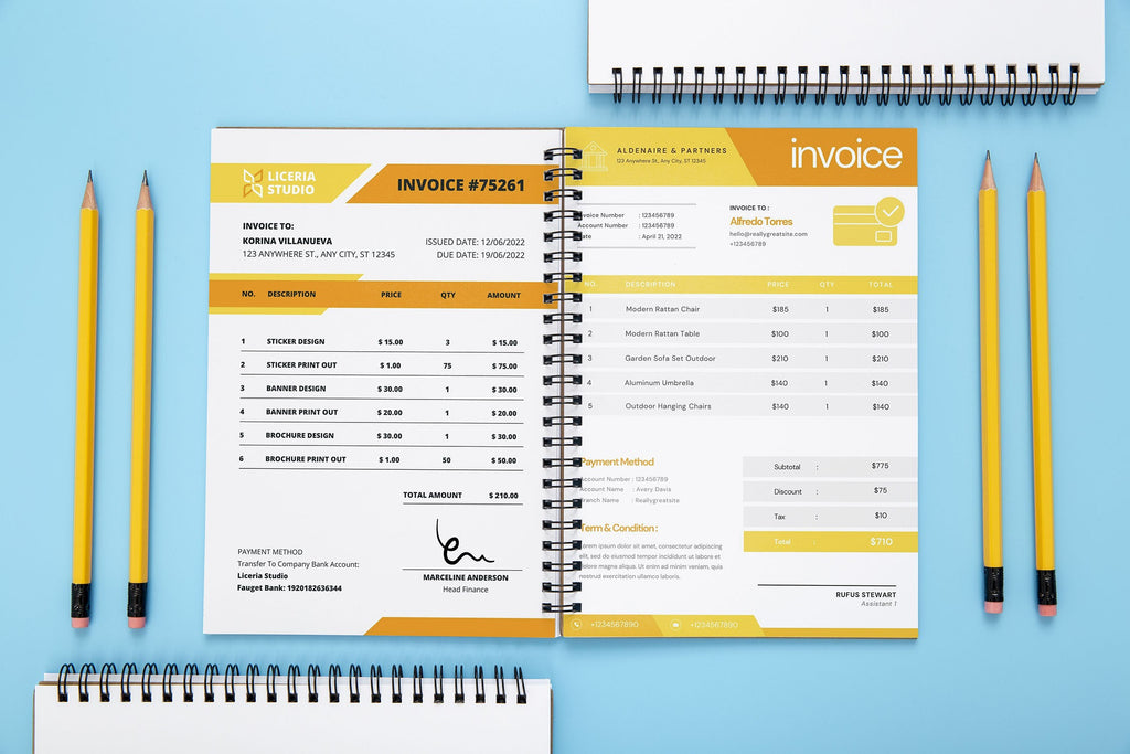 Invoice Template, Modern Invoice, Microsoft Word Invoice Template, Invoice Template canva