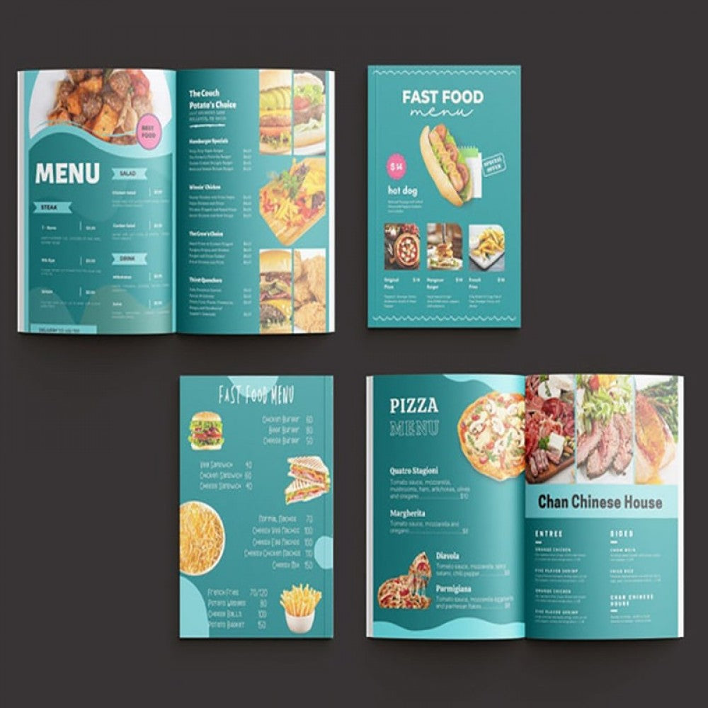 Modern Restaurant Menu Flyer Template - Printable Restaurant Menu Template
